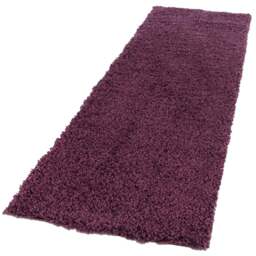 Desire Rugs Oxford Violet Plain Shaggy Runner Rug 60 x 220cm - Wilko - thumbnail 1
