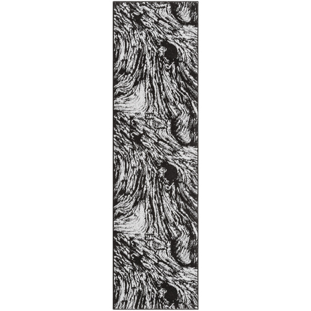 Desire Rugs Obsidian Grey Whirlpool Rug 60 x 220cm - Size: 220 x 60 x 0.8cm - Wilko - image 1