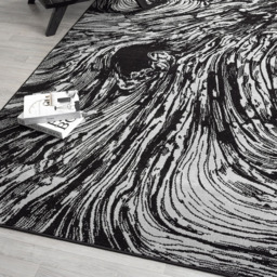 Desire Rugs Obsidian Grey Whirlpool Rug 60 x 220cm - Size: 220 x 60 x 0.8cm - Wilko - thumbnail 6