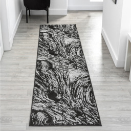 Desire Rugs Obsidian Grey Whirlpool Rug 60 x 220cm - Size: 220 x 60 x 0.8cm - Wilko - thumbnail 3