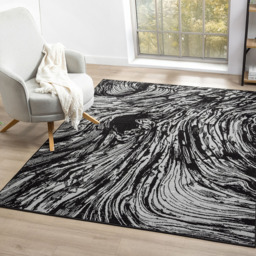 Desire Rugs Obsidian Grey Whirlpool Rug 60 x 220cm - Size: 220 x 60 x 0.8cm - Wilko - thumbnail 7