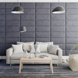 Aspire EasyMount Steel Plush Velvet Upholstered Wall Mounted Headboard Panels 8 Pack - Silver - Aspire Beds - Wilko - thumbnail 4
