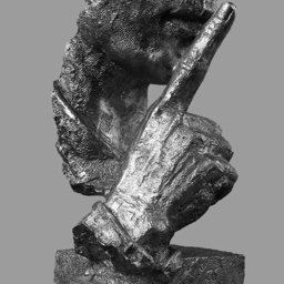 Living and Home Creative Silence is Golden Figurine Tabletop Decor - Size: 34.5 x 13 x 12cm - Silver - Wilko - thumbnail 6