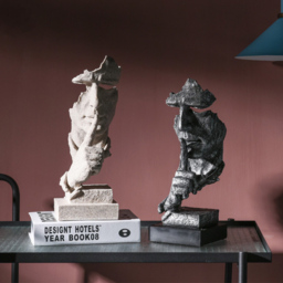 Living and Home Creative Silence is Golden Figurine Tabletop Decor - Size: 34.5 x 13 x 12cm - Silver - Wilko - thumbnail 5