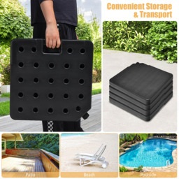 Costway Portable Square Outdoor Umbrella Base with Handle 4 Piece - Size: 53 x 52 x 31cm - Multi - Wilko - thumbnail 5