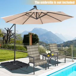 Costway Portable Square Outdoor Umbrella Base with Handle 4 Piece - Size: 53 x 52 x 31cm - Multi - Wilko - thumbnail 4