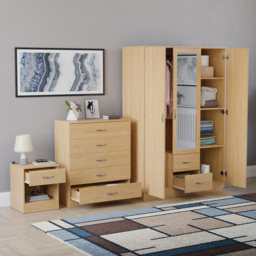 Vida Designs Riano Pine 3 Piece Bedroom Furniture Set - Wilko - thumbnail 6