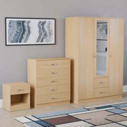 VIDA DESIGNS Riano Pine 3 Piece Bedroom Furniture Set - Wilko