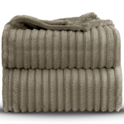 Velosso Bellissima Beige Plush Throw 200 x 240cm - Size: 200 x 240 x 1cm - Wilko - thumbnail 4