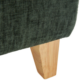 Living and Home Green Chenille Upholstered Storage Ottoman - Size: 36 x 49 x 33cm - Wilko - thumbnail 5