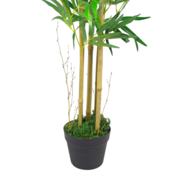 Leaf Artificial Bamboo Tree Plant in Gold Planter 4ft - Size: 120 x 60 x 60cm - Green - Wilko - thumbnail 5