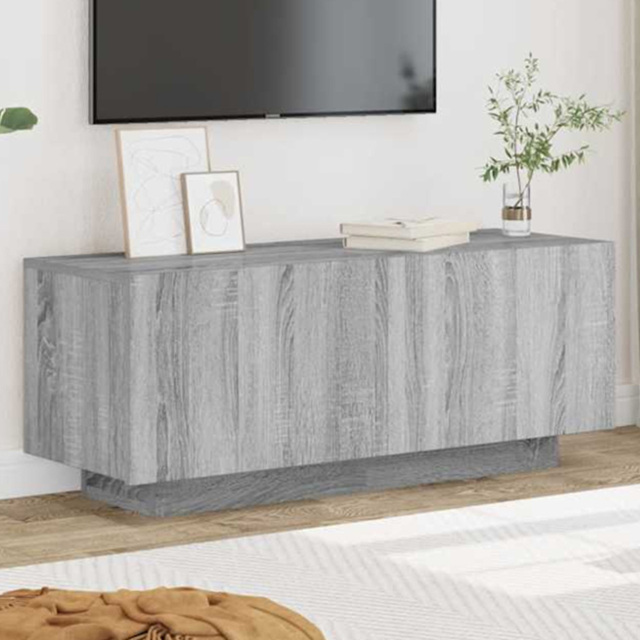 vidaXL 2 Door Grey Sonoma TV Cabinet - Size: 40 x 100 x 35cm - Wilko - image 1