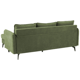 H&O Direct 3 Seater Green Right Hand Facing Chaise Sofa - Wilko - thumbnail 6