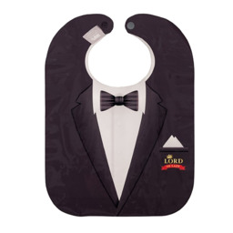 Lord of Lazy Tuxedo Bib - Black and White - Diabolical Gifts - Wilko - thumbnail 3