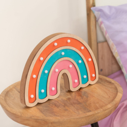ValueLights Rainbow LED Kids Nursery Table Lamp - Size: 30 x 20 x 3.5cm - Multi - Wilko - thumbnail 4