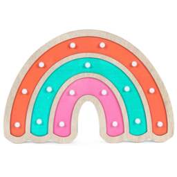 ValueLights Rainbow LED Kids Nursery Table Lamp - Size: 30 x 20 x 3.5cm - Multi - Wilko - thumbnail 1