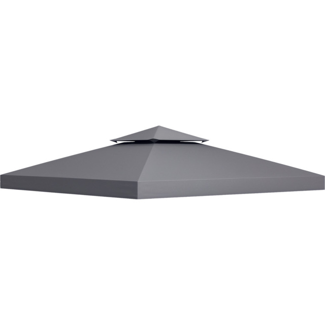 Outsunny 3 x 3m 2-Tier Deep Grey Gazebo Canopy Replacement Cover - Wilko - image 1