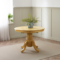 Furniturebox Fowey Marros 6 Seater Wooden Extendable Dining Set Oak Effect - Brown - Wilko - thumbnail 6