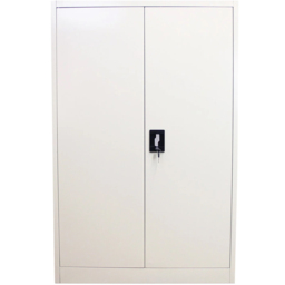 MonsterShop 2 Door 3 Shelf Light Grey Filing Cabinet - Size: 140.0 cm x 90.0 cm x 40.0 cmcm - Wilko - thumbnail 4