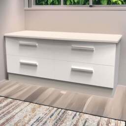 Crowndale Knightsbridge 4 Drawer Kashmir Gloss Bed Box Ready Assembled - Kashmir Gloss & Kashmir - Wilko - thumbnail 1