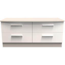 Crowndale Knightsbridge 4 Drawer Kashmir Gloss Bed Box Ready Assembled - Kashmir Gloss & Kashmir - Wilko - thumbnail 3