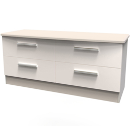 Crowndale Knightsbridge 4 Drawer Kashmir Gloss Bed Box Ready Assembled - Kashmir Gloss & Kashmir - Wilko - thumbnail 4