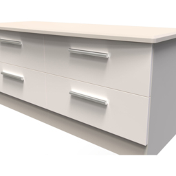 Crowndale Knightsbridge 4 Drawer Kashmir Gloss Bed Box Ready Assembled - Kashmir Gloss & Kashmir - Wilko - thumbnail 6