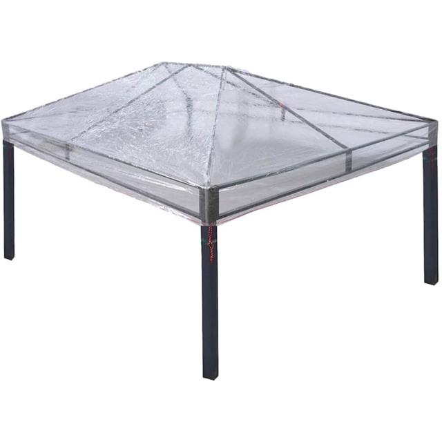 vidaXL 4 x 3m Transparent Double Tier Roof Gazebo Replacement Canopy - n/a - Wilko - image 1