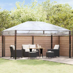 vidaXL 4 x 3m Transparent Double Tier Roof Gazebo Replacement Canopy - n/a - Wilko - thumbnail 3