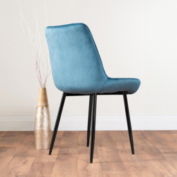 Furniturebox Arona Cesano Marble Effect 4 Seater Dining Set White Black and Blue - Wilko - thumbnail 5