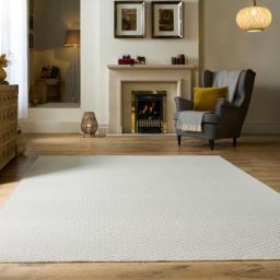 My Mat Ivory Sculptured Honeycomb Washable Rug 200 x 290cm - Cream - Wilko - thumbnail 3