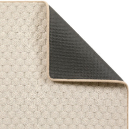 My Mat Ivory Sculptured Honeycomb Washable Rug 200 x 290cm - Cream - Wilko - thumbnail 4