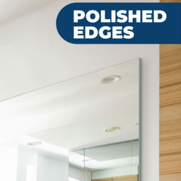 MirrorOutlet Circuitt 4mm Polished Edge Mirror Glass Sheet with Hole 183 x 91cm - Clear - Wilko - thumbnail 5