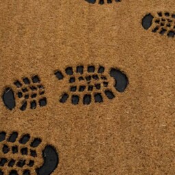 JVL Footprints Rubber Embossed PVC Coir Doormat 40 - Size: 40 x 60cm - JVL Homewares - Wilko - thumbnail 5