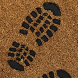 JVL Footprints Rubber Embossed PVC Coir Doormat 40 - Size: 40 x 60cm - JVL Homewares - Wilko - thumbnail 6