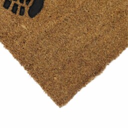 JVL Footprints Rubber Embossed PVC Coir Doormat 40 - Size: 40 x 60cm - JVL Homewares - Wilko - thumbnail 4