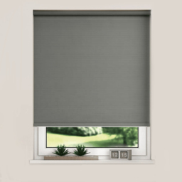 New Edge Blinds Blackout Roller Blinds Slate Grey 130cm - Size: W 130cm x D 165cm - Wilko