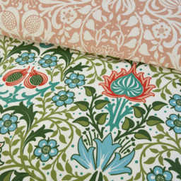 Serene Heritage Flora Single Multicolour Microfibre Fabric Reversible Duvet Cover Set - Wilko - thumbnail 4