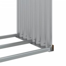 vidaXL Brown Galvanised Steel Firewood Log Holder 100 x 120 x 45cm - Wilko - thumbnail 6
