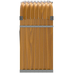 vidaXL Brown Galvanised Steel Firewood Log Holder 100 x 120 x 45cm - Wilko - thumbnail 5
