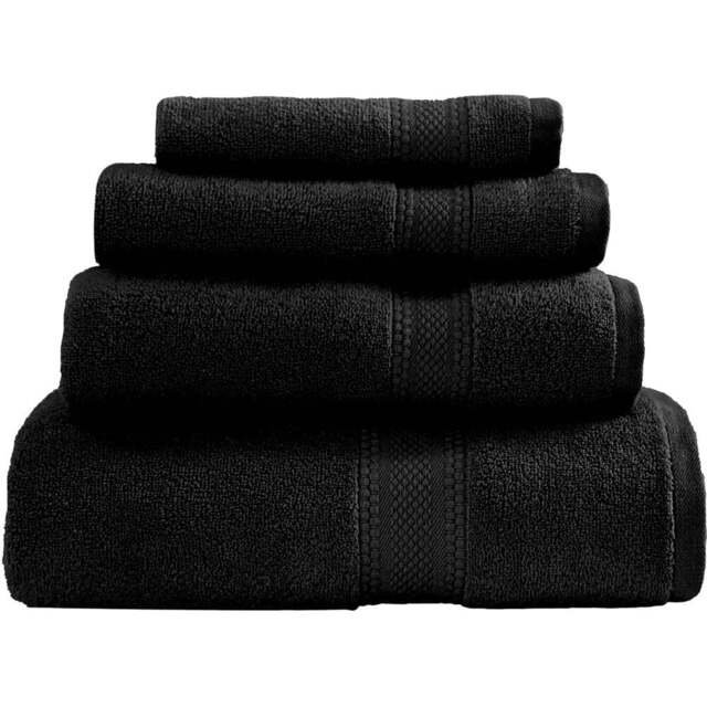 Divante Deluxe Cotton Black Bath Towel - Wilko - image 1