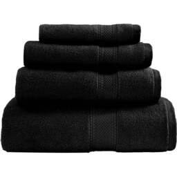 Divante Deluxe Cotton Black Bath Towel - Wilko - thumbnail 1