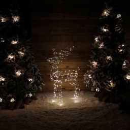 Samuel Alexander Reindeer LED Outdoor Christmas Decoration 114cm - Size: 110 x 50 x 20cm - White - Wilko - thumbnail 7