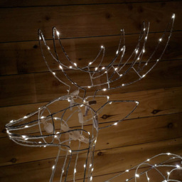 Samuel Alexander Reindeer LED Outdoor Christmas Decoration 114cm - Size: 110 x 50 x 20cm - White - Wilko - thumbnail 3