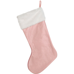 The Seasonal Gift Co. Velvet Pink and Red Merry Christmas Stocking - Size: 53 x 28 x 3cm - Wilko - thumbnail 5