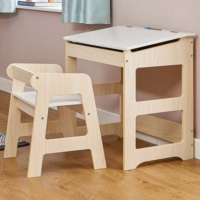 Liberty House Toys Scandi Kids Study Desk and Chair Set - Size: 41 x 57 x 56cm - Wood - Wilko - image 1