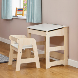Liberty House Toys Scandi Kids Study Desk and Chair Set - Size: 41 x 57 x 56cm - Wood - Wilko - thumbnail 4