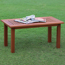 Walplus Tioman Natural Hardwood Outdoor Coffee Table - Size: 43.94 x 42.93 x 89.41cm - Brown - Wilko - thumbnail 1