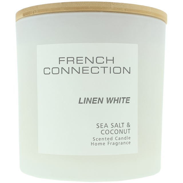 French Connection Pastel Range Sea Salt and Coconut Scented Candle - Size: 14.2 x 16 x 15.4cm - n/a - Wilko - image 1