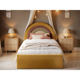 Flair Ava Single Mustard Velvet Lift-Up Ottoman Bed - Wilko - thumbnail 7